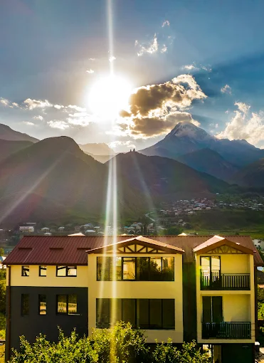Aronia Kazbegi exterior view in Kazbegi, Georgia